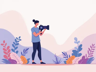 Профессия Фотограф-репортер — иллюстрация