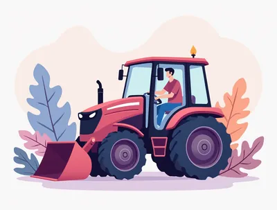 Профессия Машинист / Водитель спецтехники — иллюстрация